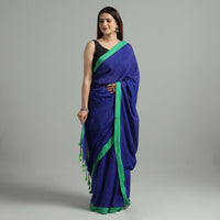 Blue - Phulia Bengal Handloom Mul Cotton Saree 49