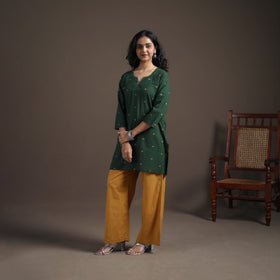 Sequin Work Jacquard Cotton Short Kurta for Women 23