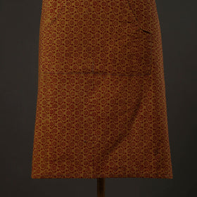 Brown - bagh cotton apron with pocket 28 - handcrafted