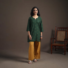Sequin Work Jacquard Cotton Short Kurta for Women 23