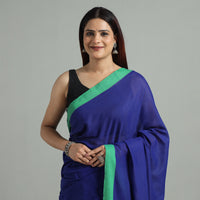 Blue - Phulia Bengal Handloom Mul Cotton Saree 49