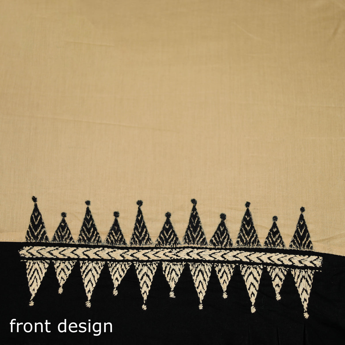 Bengal Kantha Hand Embroidered Cotton Blouse Piece 10