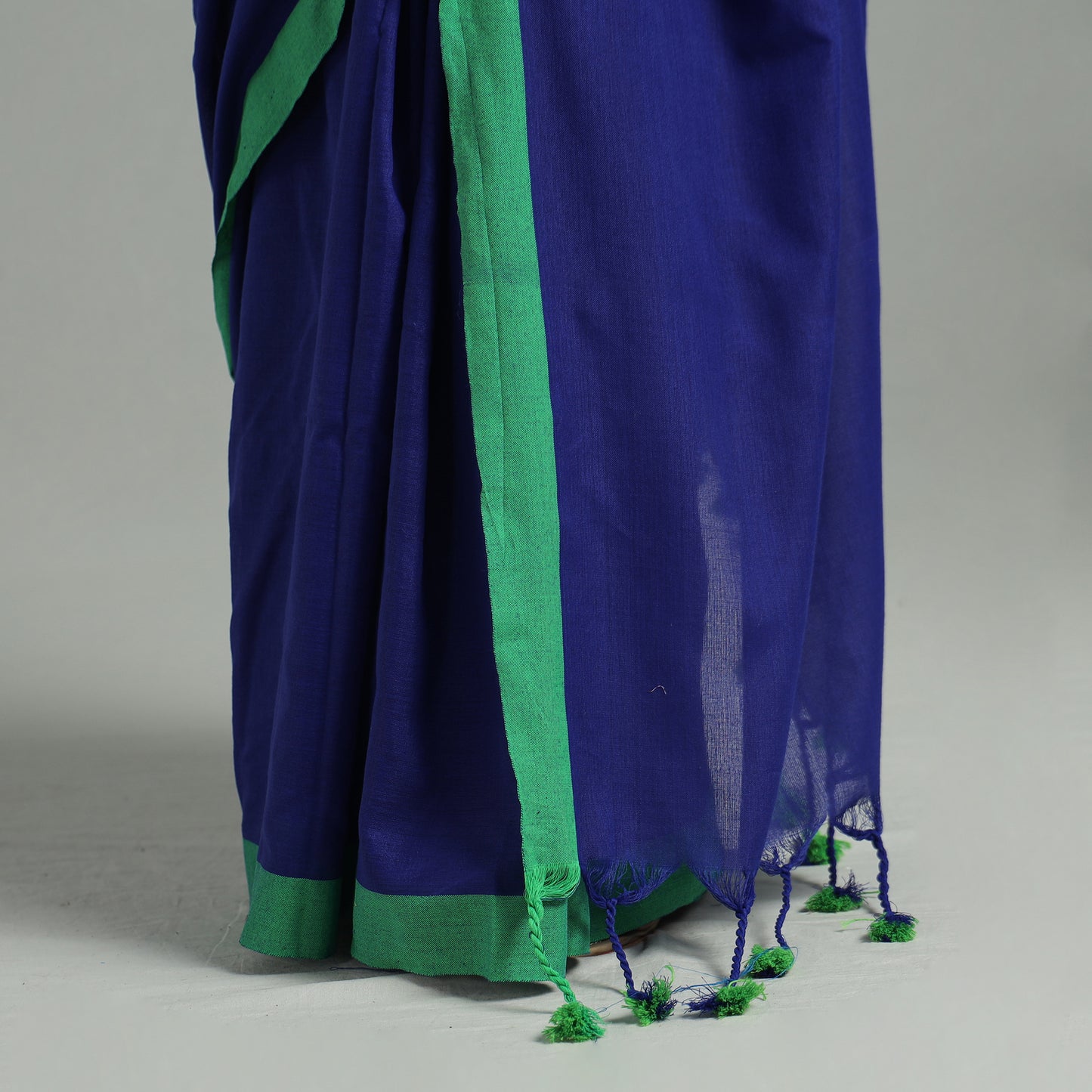 Blue - Phulia Bengal Handloom Mul Cotton Saree 49