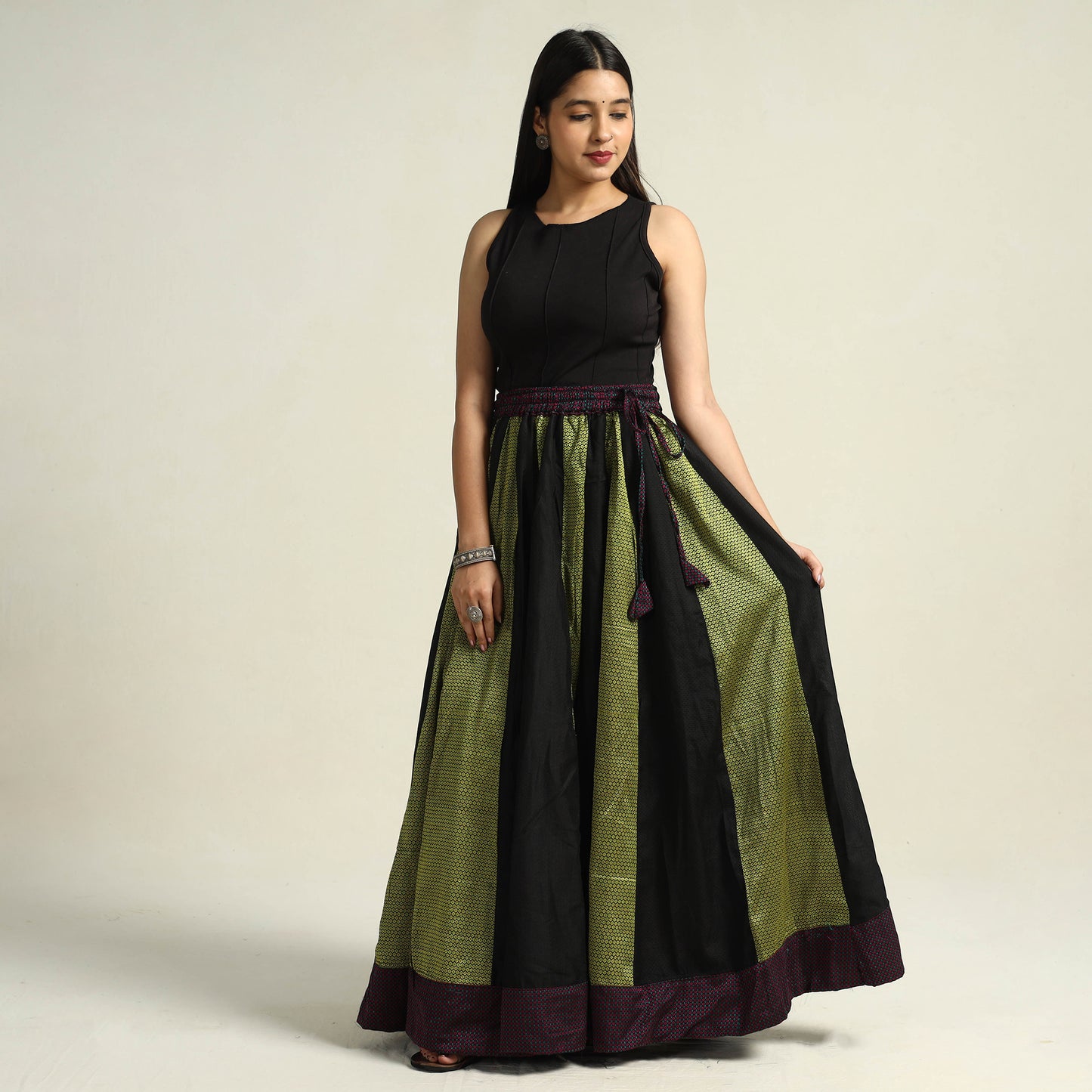 Multicolor - Khun Patchwork 24 Kali Cotton Long Skirt 06