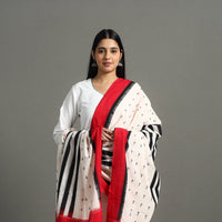 Handloom Cotton Pochampally Ikat Dupatta with Tassels 51