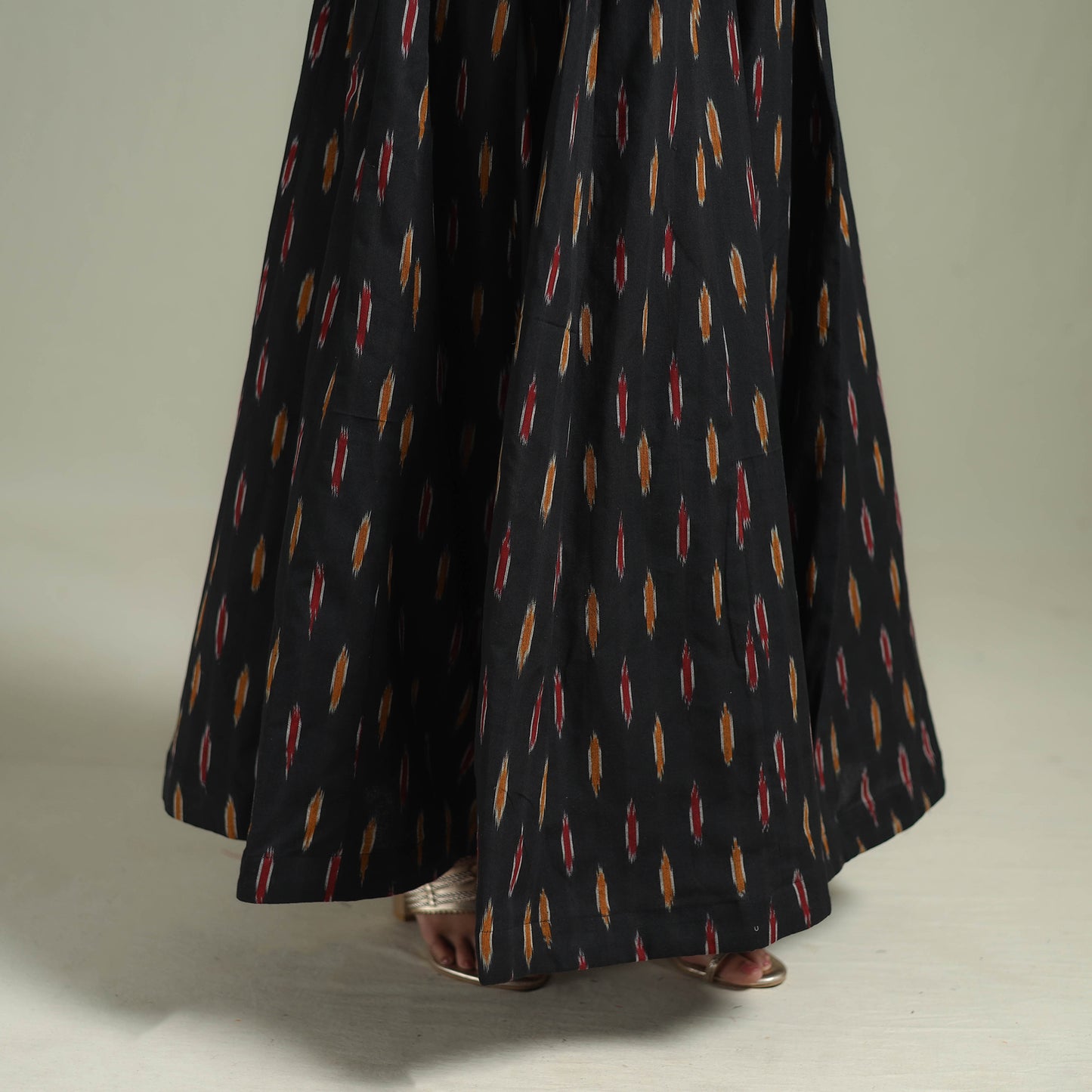 Pochampally Ikat 24 Kali Cotton Long Skirt 14