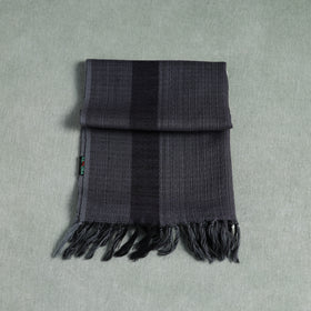 Grey - Kumaun Handwoven Pure Merino Wool Scarf 201