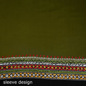 Bengal Kantha Hand Embroidered Cotton Blouse Piece 07