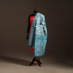 Multicolor - Bengal Hand Embroidery Patchwork Reversible Silk Kantha Dupatta 62