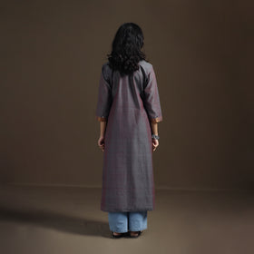 Mangalagiri Pure Handwoven Cotton Mirror Work Straight Kurta for women 03