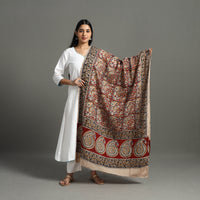 Block print Cotton Kalamkari Dupatta 43