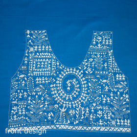 Bengal Kantha Hand Embroidered Cotton Blouse Piece 05