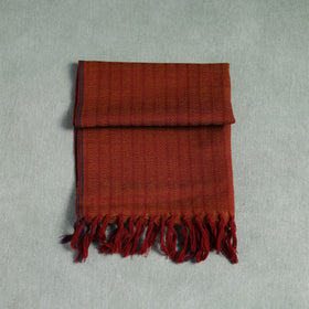 Orange - Kumaun Handwoven Pure Merino Wool Scarf 196