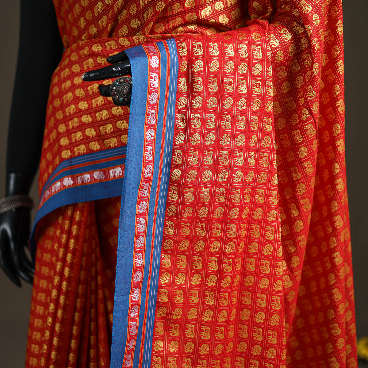 Mercerised Cotton Silk Khun Saree with Blouse Piece 11