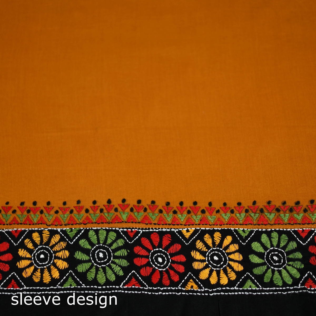 Bengal Kantha Hand Embroidered Cotton Blouse Piece 04