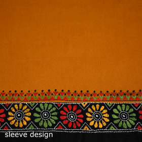 Bengal Kantha Hand Embroidered Cotton Blouse Piece 04
