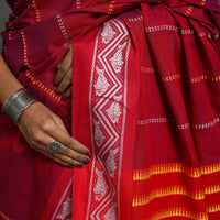 Pink - Bengal Handwoven Cotton Begampuri Saree 16