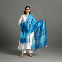 Tie-Dye Cotton Shibori Dupatta with Tassels 41