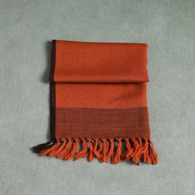 Orange - Kumaun Handwoven Pure Merino Wool Scarf 193