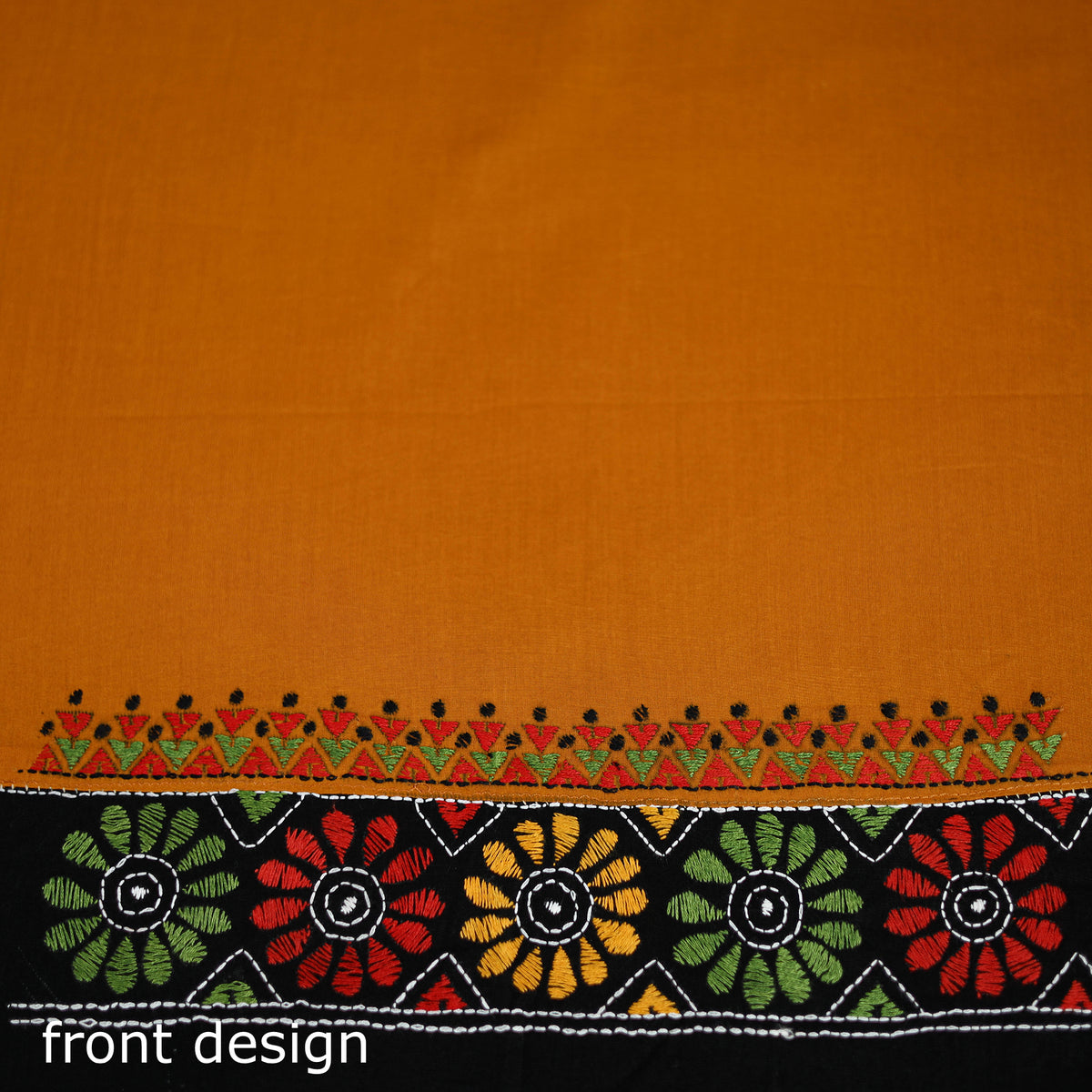 Bengal Kantha Hand Embroidered Cotton Blouse Piece 04