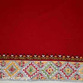 Bengal Kantha Hand Embroidered Cotton Blouse Piece 03