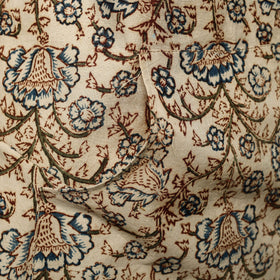 Beige - kalamkari cotton apron with pocket 31 - handcrafted