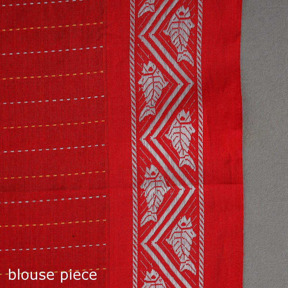 Pink - Bengal Handwoven Cotton Begampuri Saree 16