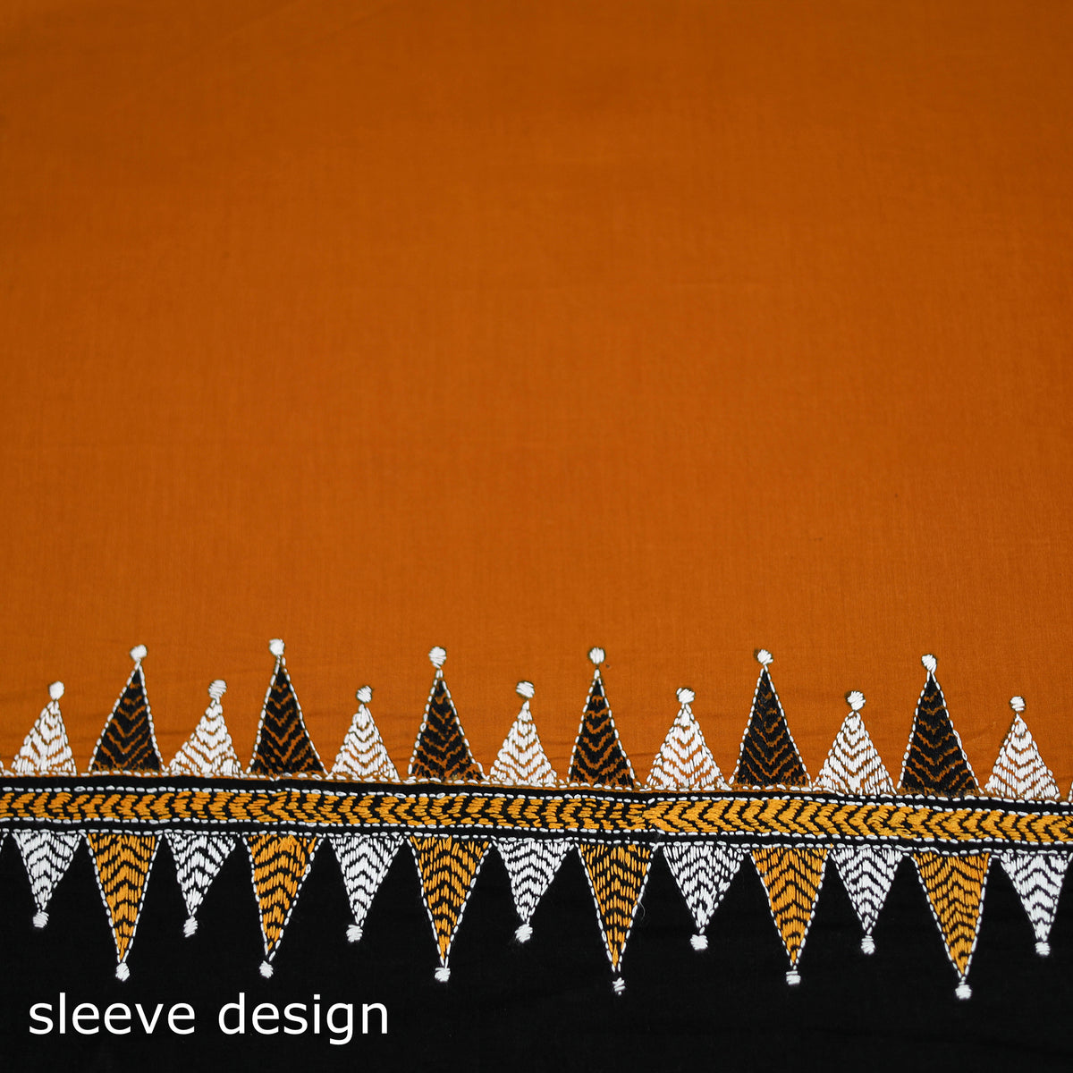 Bengal Kantha Hand Embroidered Cotton Blouse Piece 01