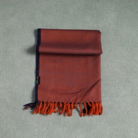 Orange - Kumaun Handwoven Pure Merino Wool Scarf 189