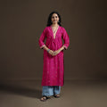 Mangalagiri Pure Handwoven Cotton Mirror Work Straight Kurta for women 12