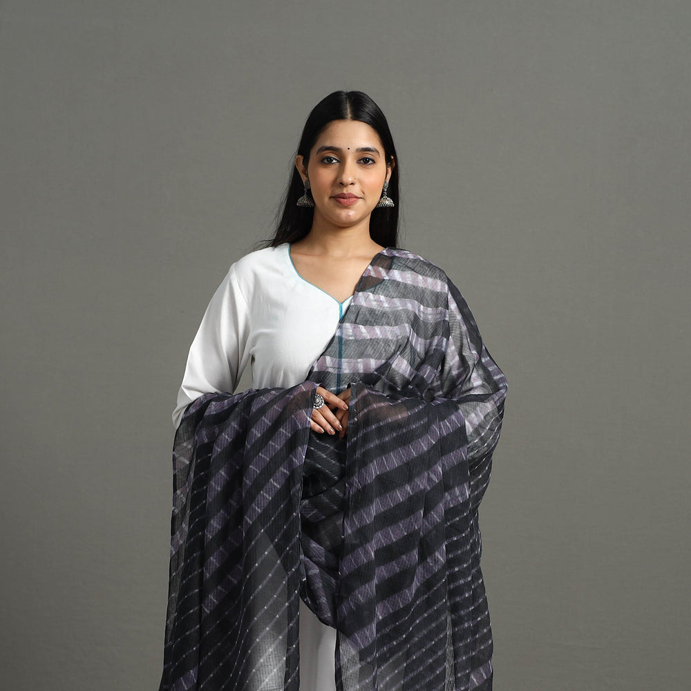 Tie-Dye Kota Doria Cotton Leheriya Dupatta with Tassels 59