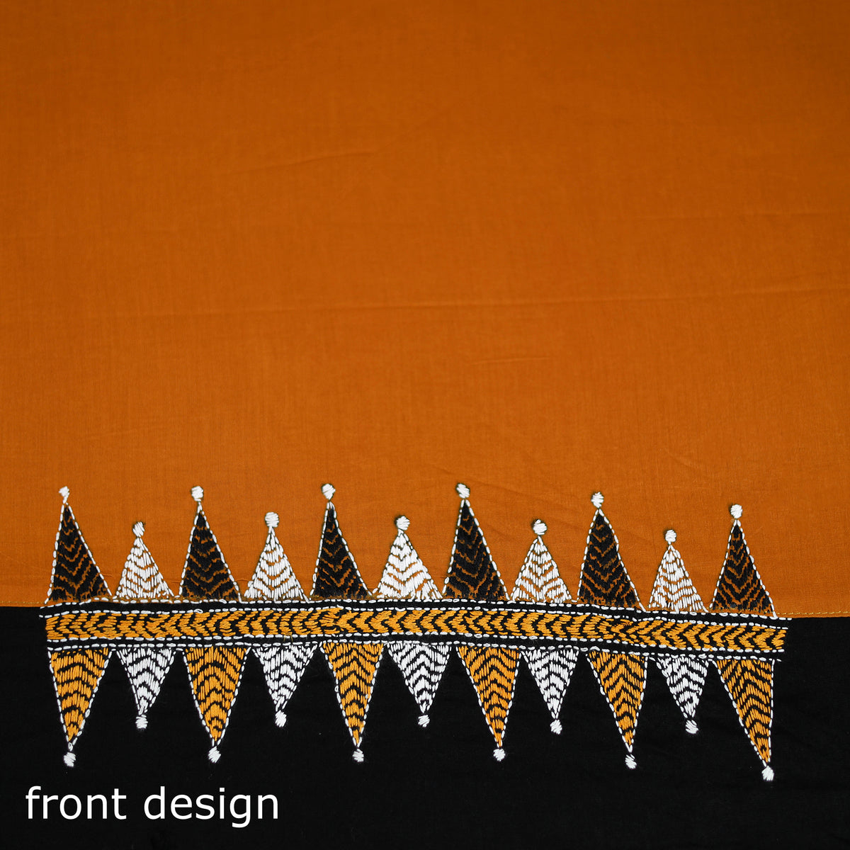 Bengal Kantha Hand Embroidered Cotton Blouse Piece 01