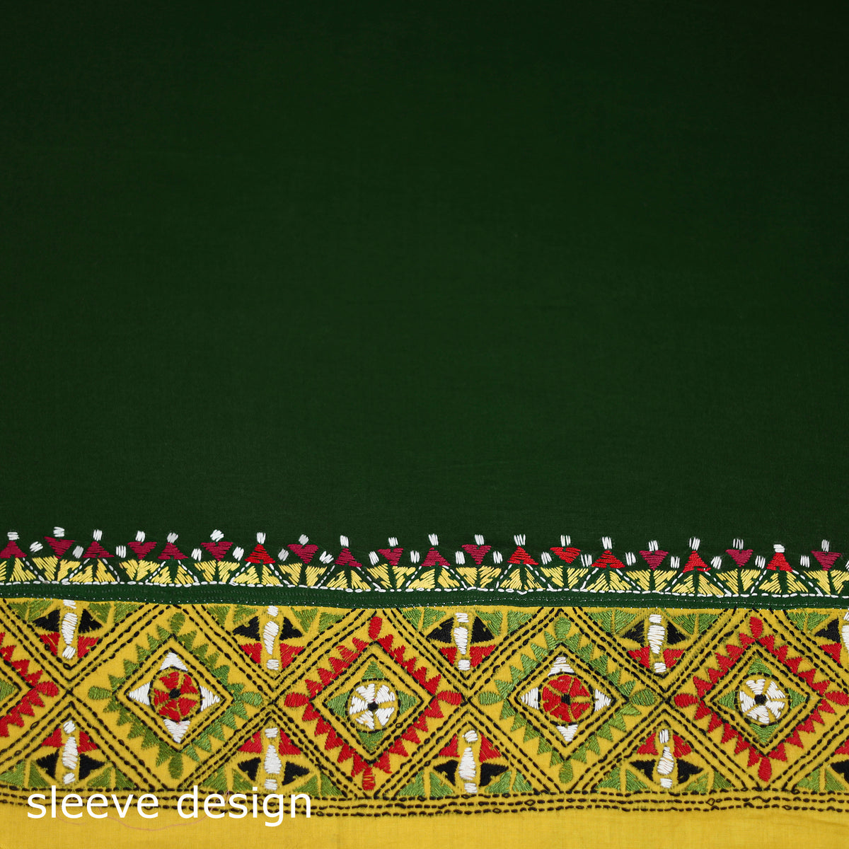 Bengal Kantha Hand Embroidered Cotton Blouse Piece 02