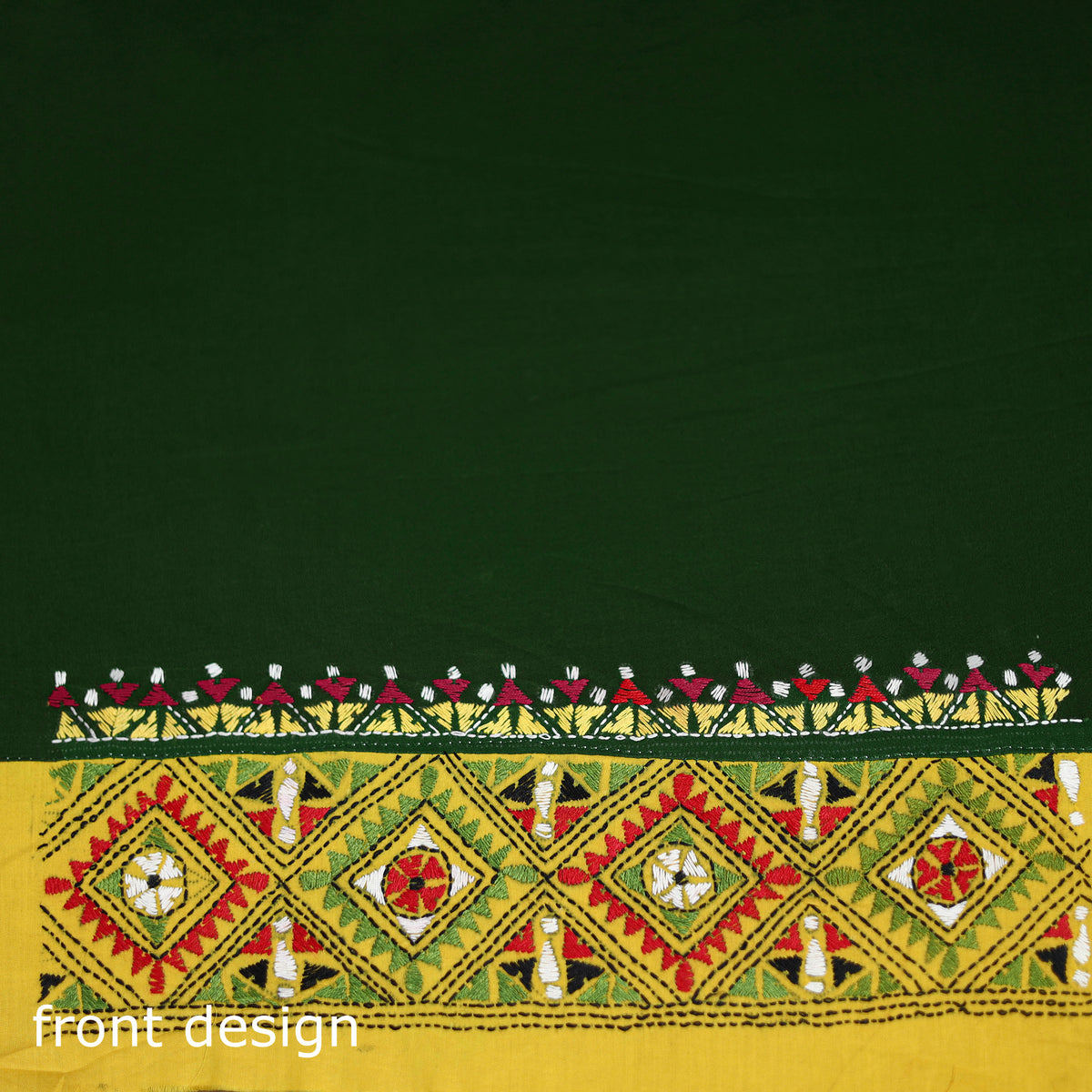 Bengal Kantha Hand Embroidered Cotton Blouse Piece 02