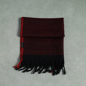 Maroon - Kumaun Handwoven Pure Merino Wool Scarf 184