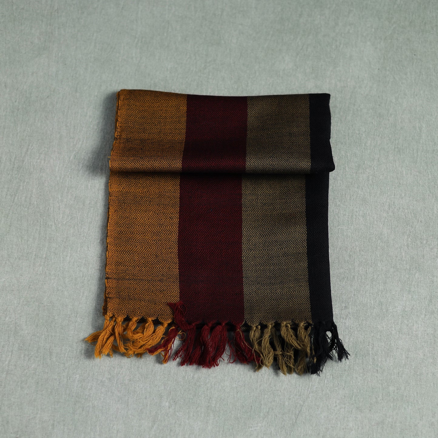 Multicolor - Kumaun Handwoven Pure Merino Wool Scarf 183