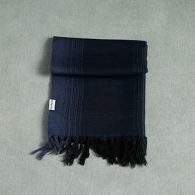 Blue - Kumaun Handwoven Pure Merino Wool Scarf 182