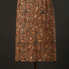 Orange - kalamkari cotton apron with pocket 33 - handcrafted