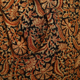 Orange - kalamkari cotton apron with pocket 33 - handcrafted