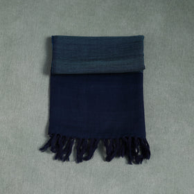 Blue - Kumaun Handwoven Pure Merino Wool Scarf 181