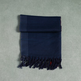 Blue - Kumaun Handwoven Pure Merino Wool Scarf 180