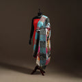 Multicolor - Bengal Hand Embroidery Patchwork Reversible Silk Kantha Dupatta 67