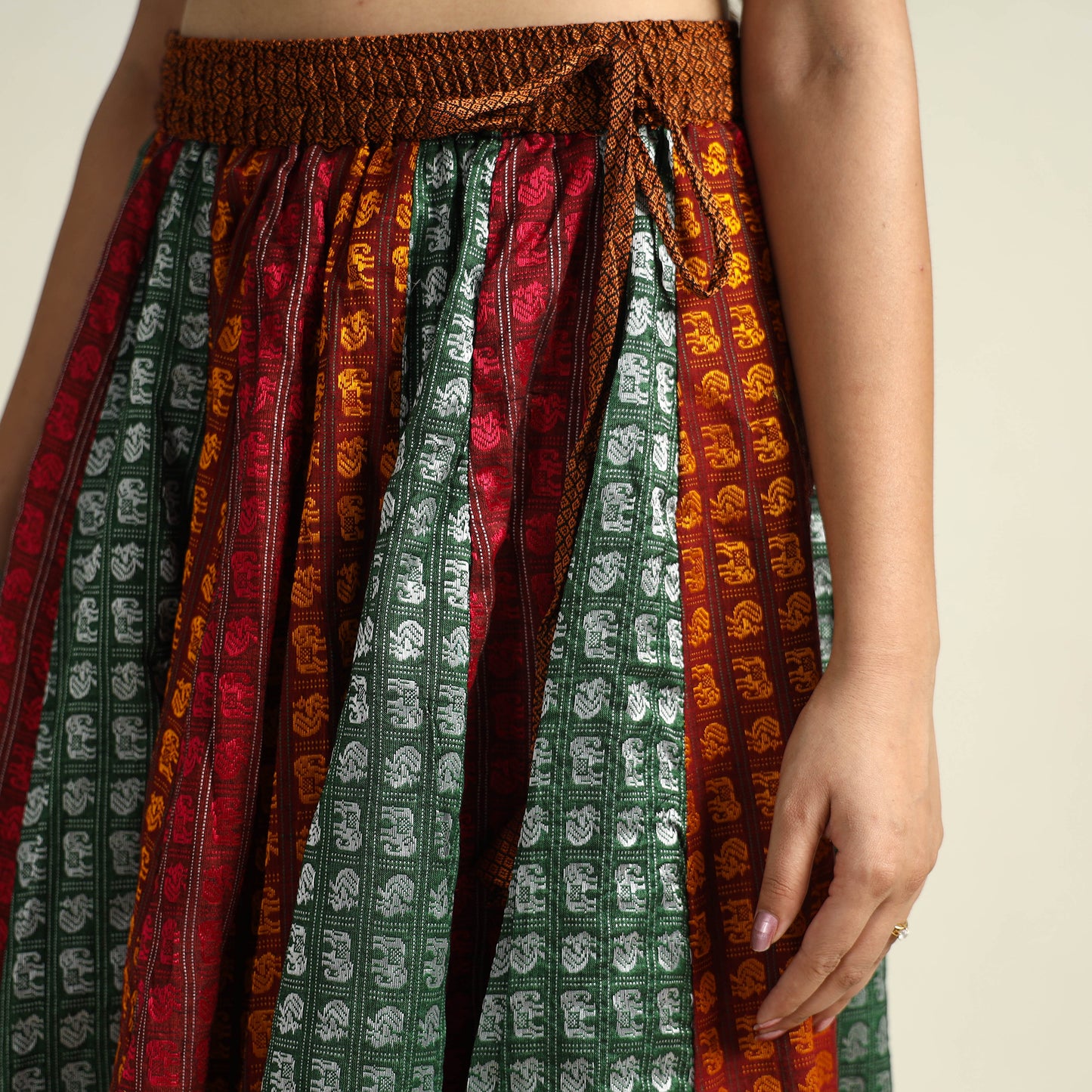 Multicolor - Khun Patchwork 24 Kali Cotton Long Skirt 03