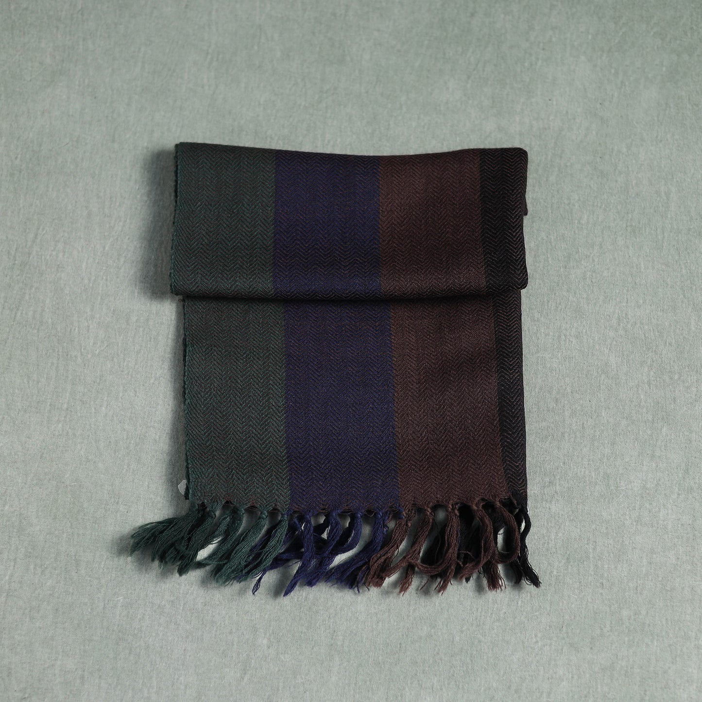 Multicolor - Kumaun Handwoven Pure Merino Wool Scarf 177