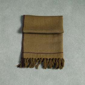 Green - Kumaun Handwoven Pure Merino Wool Scarf 176