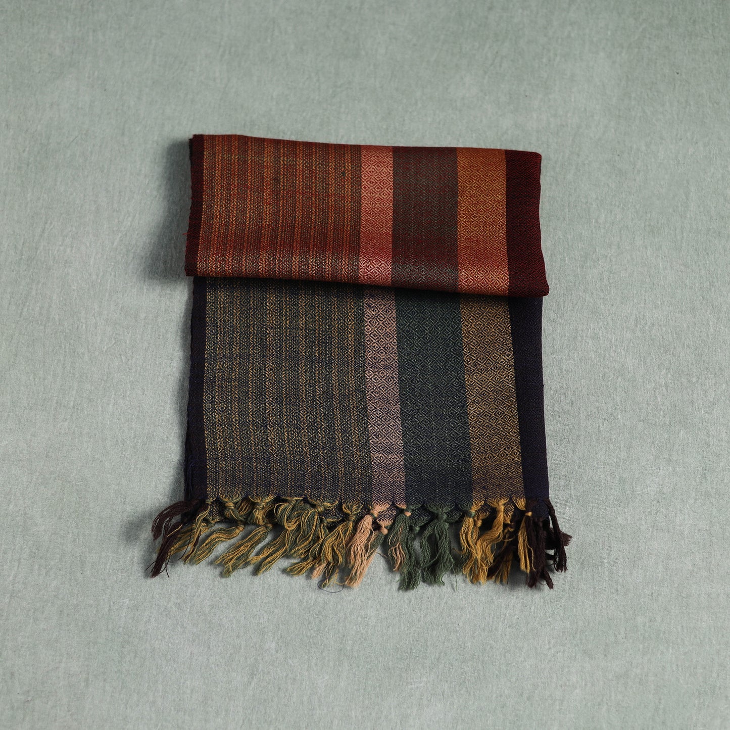 Multicolor - Kumaun Handwoven Pure Merino Wool Scarf 175