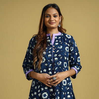  Indigo Hand Block Printed Kurta