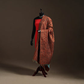 Multicolor - Bengal Hand Embroidery Patchwork Reversible Silk Kantha Dupatta 67