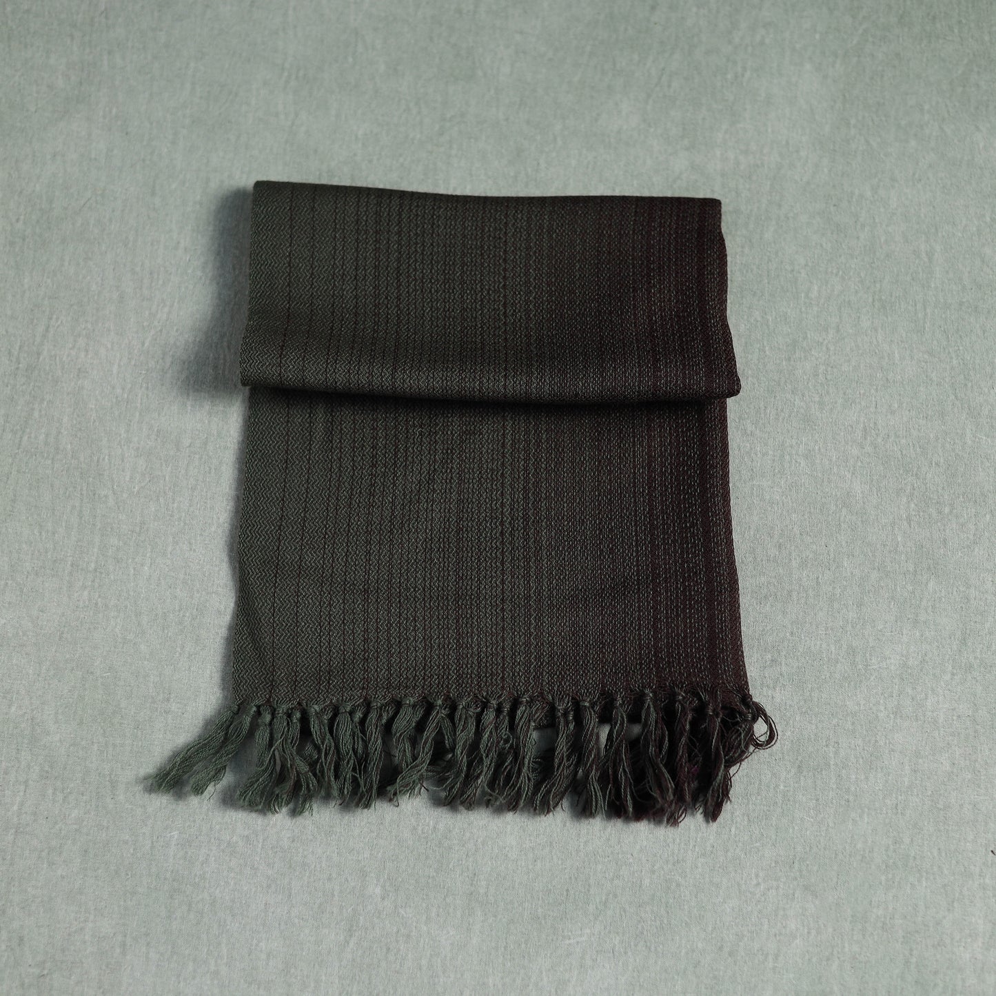 Brown - Kumaun Handwoven Pure Merino Wool Scarf 173