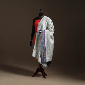 Multicolor - Bengal Hand Embroidery Patchwork Reversible Silk Kantha Dupatta 68